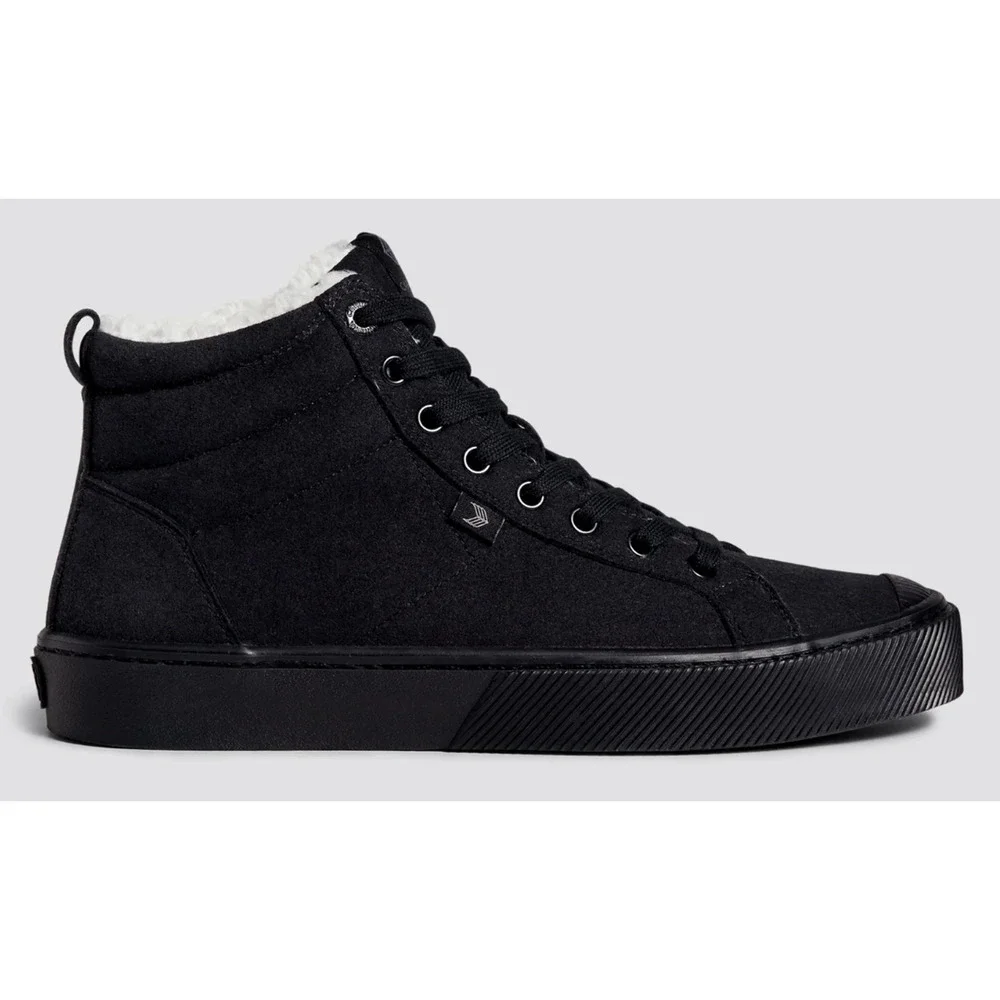 Cariuma OCA Therma High Sneaker Boots Mens 8 Womens 9.5 Black Suede NIB
